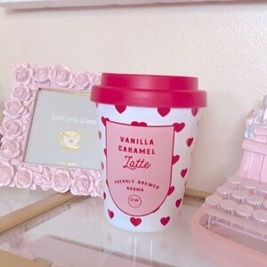 Vanilla Caramel Latte coffee cup candle